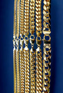 14K Yellow Gold SOLID Miami Cuban Necklace Bracelet Chain Men Women Jewelry 3.4g | 2.3mm | 7 Inches | MADE IN ITALY
