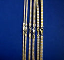 14K Yellow Gold SOLID Ice Link Pave Necklace Bracelet Chain Men Women Jewelry 3.5g | 2.5mm | 7 Inches | MADE IN ITALY