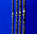10K White Gold Figaro Necklace Bracelet Chain Italian Real Gold 2mm-6mm 7"-30" | MADE IN ITALY