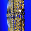 10K Yellow Gold SOLID Rope Chain Necklace Bracelet Diamond Cut Men Women Jewelry 59.4g | 11mm | 8 Inches | MADE IN ITALY