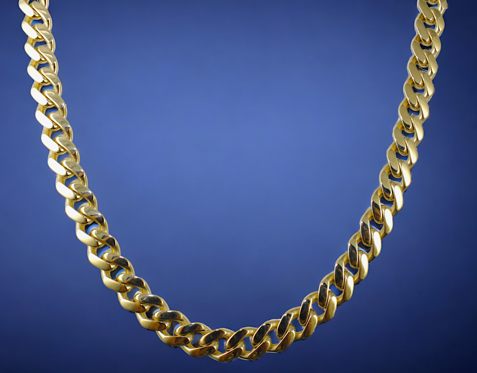 10K Yellow Gold Monaco Miami Cuban Link Necklace Chain Full CZ Men Women Jewelry 10.4g | 7mm | 7 Inches | MADE IN ITALY