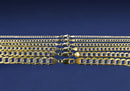 10K Yellow Gold Pave Cuban Curb Chain Necklace Bracelet Real D/C 2mm-9mm 7"-30" | MADE IN ITALY