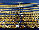 14K Yellow Gold Rope Chain Necklace Bracelet Diamond Cut Men Women Jewelry 1.5g | 2mm | 7 Inches | MADE IN ITALY