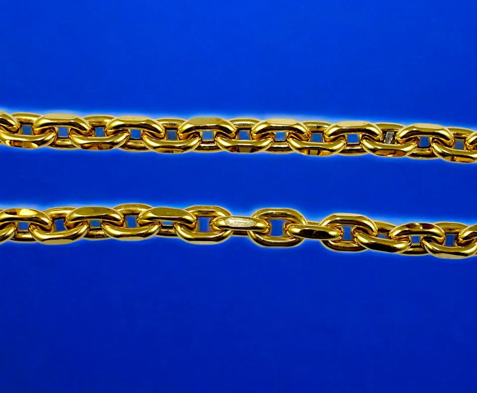 10K Yellow Gold Rolo Cable Necklace Bracelet Chain Link Real Gold Men Women Jewelry 17.6g | 10mm | 8 Inches | MADE IN ITALY