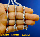 14K White Gold Figaro Chain Necklace Bracelet Link Real Gold 2mm-6mm 7"-30" | MADE IN ITALY