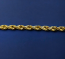 14K Yellow Gold Rope Chain Necklace Bracelet Diamond Cut Men Women Jewelry 1.5g | 2mm | 7 Inches | MADE IN ITALY