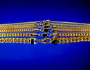 10K Yellow Gold Franco Box Square Necklace Bracelet Chain Real Men Women Jewelry 1g | 1.5mm | 7 Inches | MADE IN ITALY