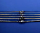 10K White Gold SOLID Franco Round Box Necklace Bracelet Chain Men Women Jewelry 1.5g | 1mm | 7 Inches | MADE IN ITALY