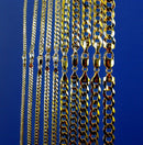 10K Yellow Gold Oval Paperclip Necklace Bracelet Chain Real Gold 2mm-6mm 7"-30" | MADE IN ITALY