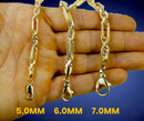 14K Yellow Gold SOLID Milano Figaro Rope Necklace Bracelet Chain Men Women Jewelry 3.4g | 2.5mm | 7 Inches | MADE IN ITALY