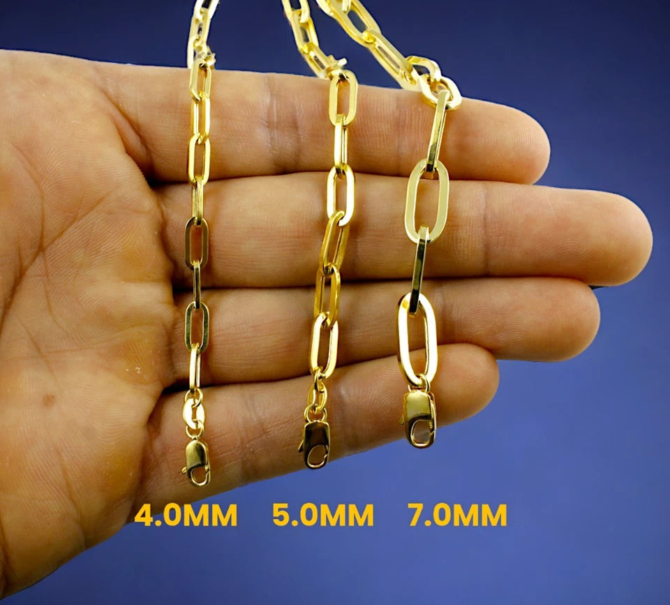 14K Yellow Gold SOLID Byzantine Box Necklace Bracelet Chain 2mm-7.5mm 7"-30" | MADE IN ITALY