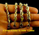 14K Yellow Gold Rope Chain Necklace Bracelet Diamond Cut Men Women Jewelry 1.5g | 2mm | 7 Inches | MADE IN ITALY
