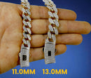 14K Gold Monaco Miami Cuban Link Necklace Bracelet Chain Full CZ Men Women Jewelry 7.6g | 6mm | 7 Inches | MADE IN ITALY