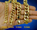14K Yellow Gold Miami Cuban Necklace Bracelet Chain  Men Women Jewelry 2.1g | 3mm | 7 Inches | MADE IN ITALY