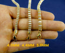 14K Yellow Gold SOLID Ice Link Pave Necklace Bracelet Chain Men Women Jewelry 3.5g | 2.5mm | 7 Inches | MADE IN ITALY
