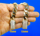 14K Yellow Gold Monaco Miami Cuban Link Chain Necklace CZ Pave Men Women Jewelry 5.8g | 5mm | 7 Inches | MADE IN ITALY