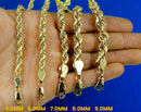 14K Yellow Gold SOLID Rope Chain Necklace Bracelet Diamond Cut Men Women Jewelry 1.6g | 1mm | 7 Inches | MADE IN ITALY