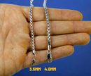 10K White Gold Venetian Round Box Necklace Bracelet Chain Real 7"-30" 1.5-2.5mm MADE IN ITALY
