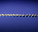 10K White Gold SOLID Rope Necklace Bracelet Chain Diamond Cut Real Men Women Jewelry 1.5g | 1.5mm | 7 Inches | MADE IN ITALY