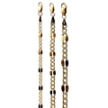 10K Yellow Gold SOLID Mirror Pave Figaro Necklace Bracelet Chain Men Women Jewelry 1.1g | 3mm | 7 Inches | MADE IN ITALY
