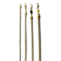 10K Yellow Gold SOLID Ice Link Necklace Bracelet Chain Pave Men Women Jewelry 3.2g | 2mm | 7 Inches | MADE IN ITALY
