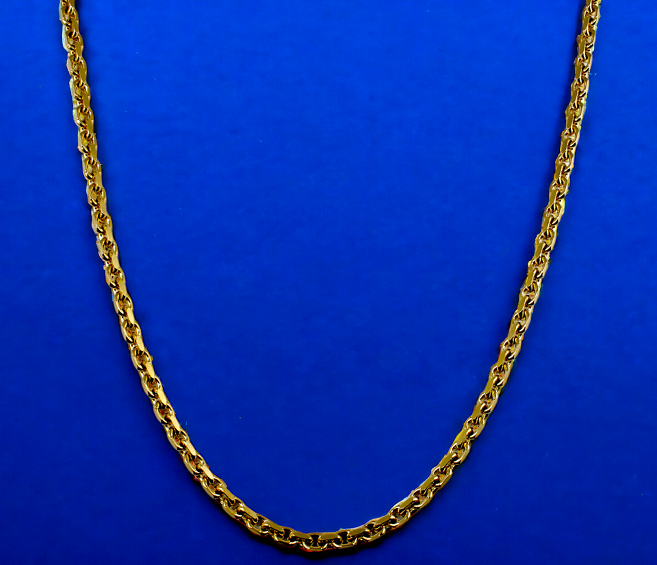 14K Yellow Gold SOLID Round Rolo Cable Necklace Bracelet Chain Men Women Jewelry 2.6g | 2.3mm | 7 Inches | MADE IN ITALY